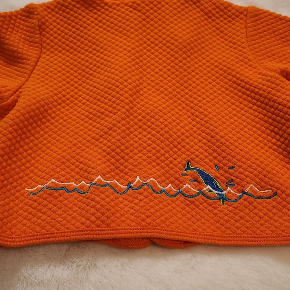 Hanna Andersson Embroidered Quilted Jacket Size 60 (3-6 month) Dolphins Sun - Picture 9 of 15